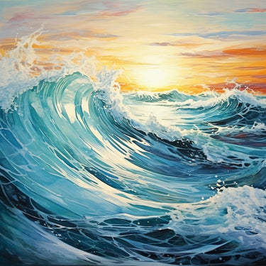 Ocean Waves Japanese Canvas